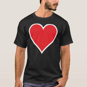 T-shirt Coeur rouge de CMYK avec le tee - shirt blanc de