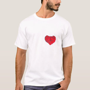 T-shirt Coeur rouge de feuille