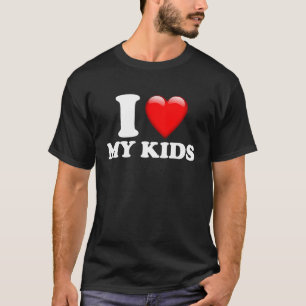 T-shirt Coeur rouge J'aime mes enfants
