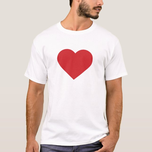 T-shirt Coeur rouge simple (Devant)