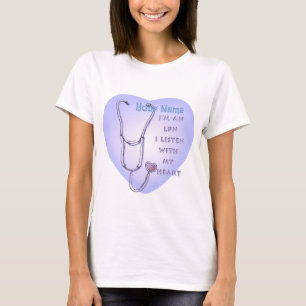 T-shirt Coeur stéthoscope LPN Infirmière