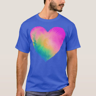 T-shirt coeur teint cravate