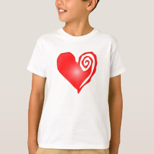 T-shirt Coeur tourbillonnant en noir ou blanc
