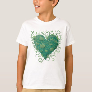 T-shirt Coeur vert à l'intérieur