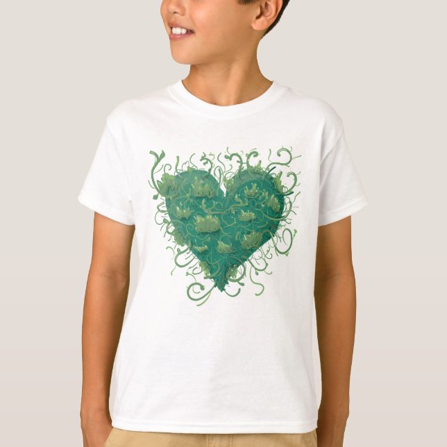 T-shirt Coeur vert à l'intérieur (Devant)