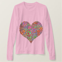 Coeur vintage d'amour de paix