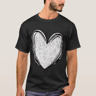 T-shirt Coeur vintage Valentines Coeurs de jour Hommes rou