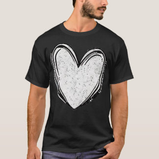 T-shirt Coeur vintage Valentines Coeurs de jour Hommes rou