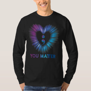 T-shirt Coeur Vous Comptez 988 Prévention du suicide Sensi