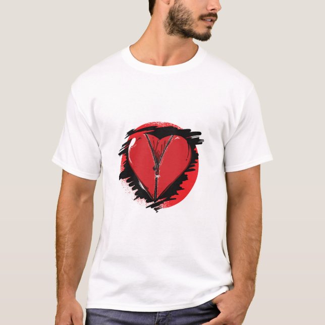 T-shirt Coeur Zipper (Devant)