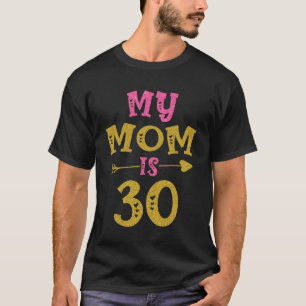 T-shirt Coeurs 30ème Anniversaire Pour Maman De Fils Fille