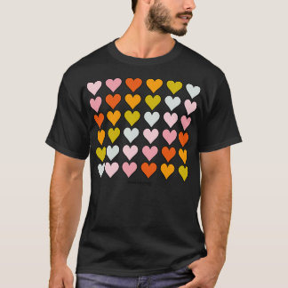 T-shirt Coeurs arc-en-ciel