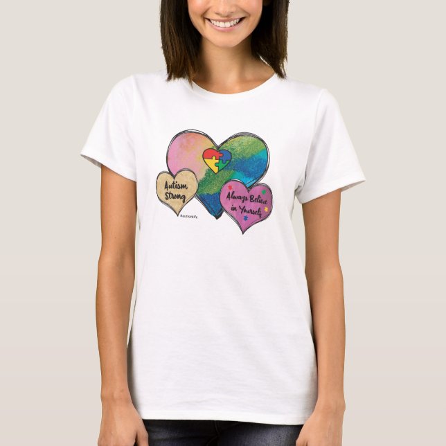 T-shirt Coeurs autistes (Devant)