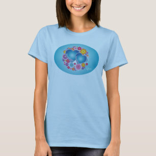 T-shirt Cœurs bleus