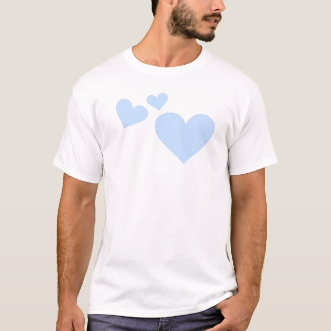 T-shirt Coeurs bleus (Devant)