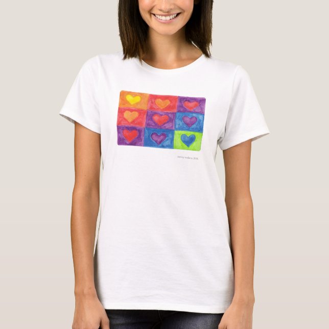 T-shirt Coeurs colorés (Devant)