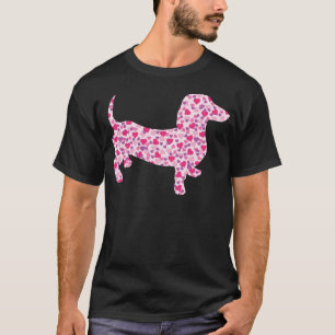 T-shirt Coeurs Dachshund