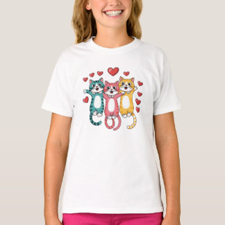 T-shirt Coeurs de chats