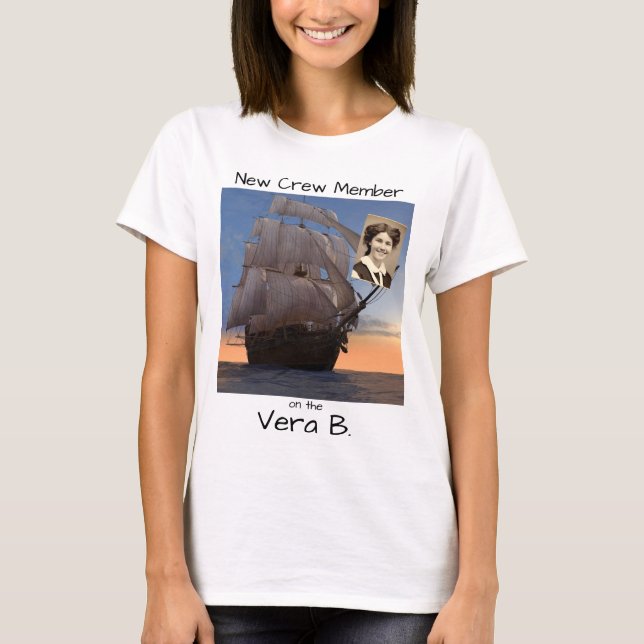 T-shirt Coeurs de chêne, Nouveau membre d'équipage Vera B  (Devant)