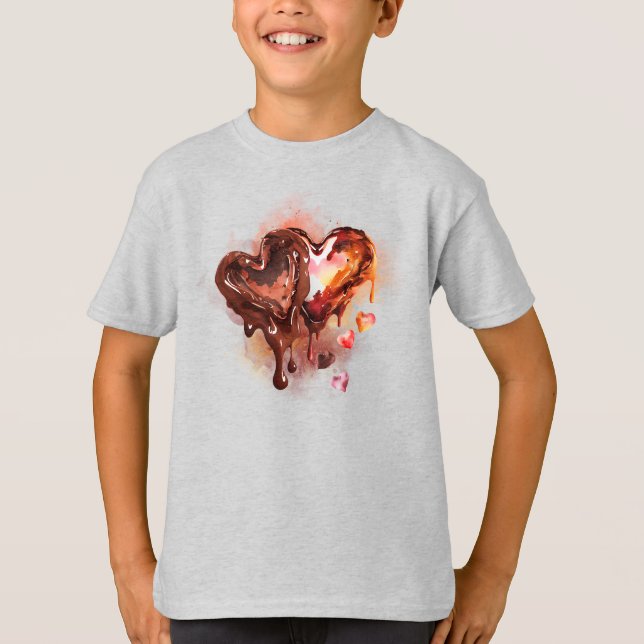 T-shirt Coeurs de chocolat (Devant)