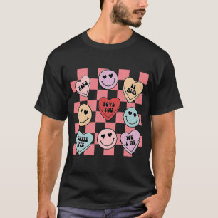 T-shirt Coeurs de conversation de bonbons Rétro Valentines