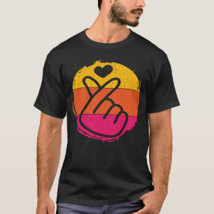 T-shirt Coeurs de doigts coréen K Pop K Drama Love Sarangh