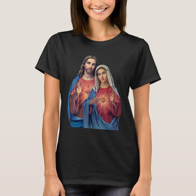 T-shirt Coeurs de Jésus et Marie très proches (Twin (Devant)