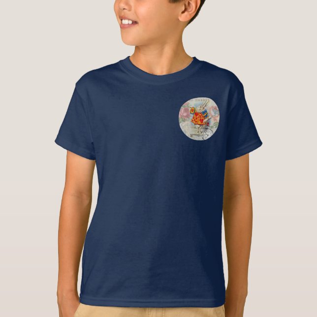 T-shirt Coeurs de lapin blanc Alice Classic (Devant)