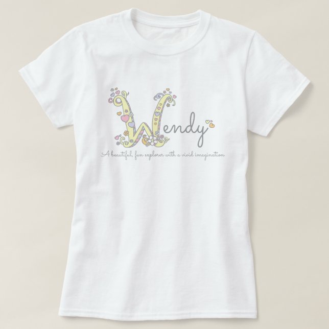 T-shirt Coeurs de signification nommés de monogramme des (Design devant)