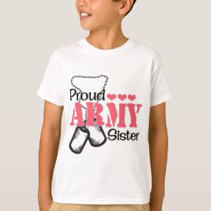 T-shirt Coeurs de soeur d'armée