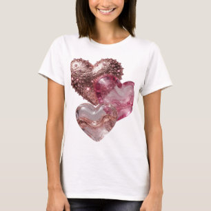 T-shirt Cœurs de verre Cool Silver Imprimé
