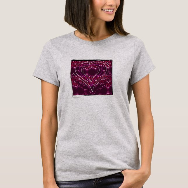 T-shirt Coeurs dentelles (Devant)