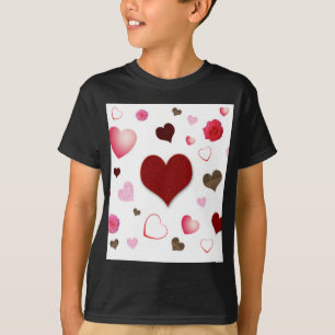 T-shirt Coeurs et Rose