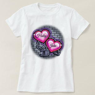 T-shirt Coeurs Graffiti