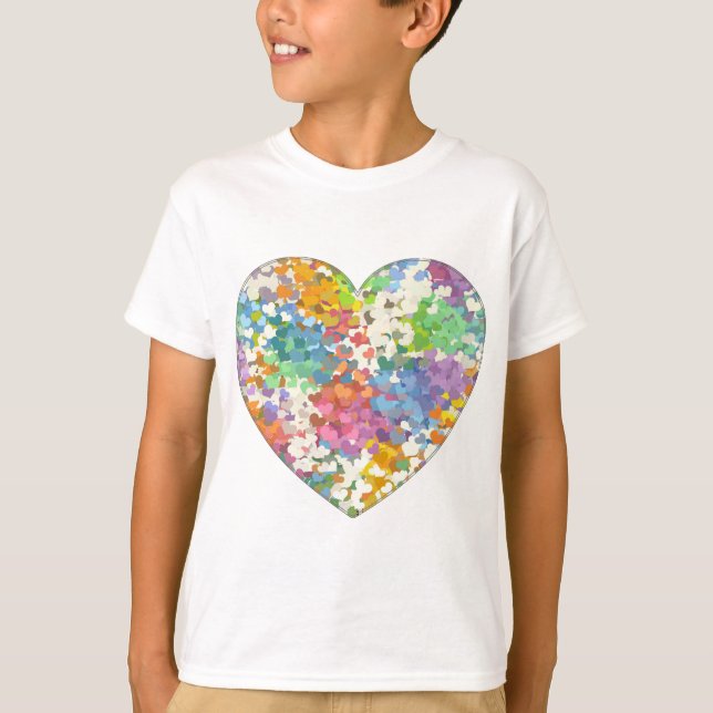 T-shirt Coeurs Pastel Confetti (Devant)