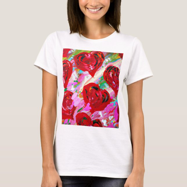 T-shirt Coeurs roses (Devant)