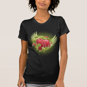 T-shirt Coeurs Roses et ailes