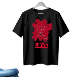 T-shirt Cœurs rouges