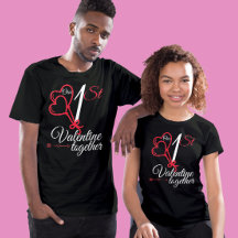 Coeurs rouges mignons Notre première valentine ens