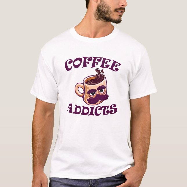 T-shirt Cofee addicts (Devant)