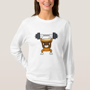 T-shirt Coffee at Strength entraînement avec Barbell