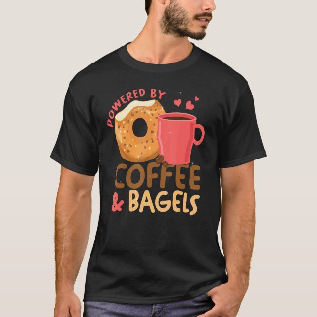 T-shirt Coffee Bagel Breakfast Brunch Bagel (Devant)