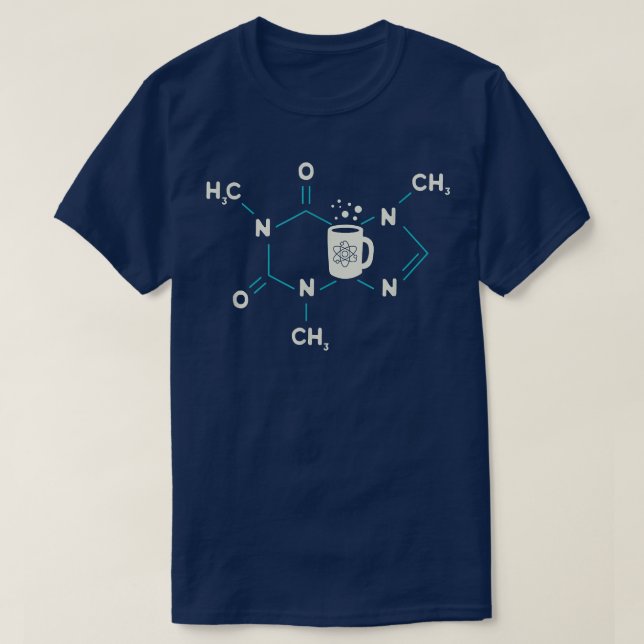 T-shirt Coffee Chemistry Caffeine Molecule Structure Scien (Design devant)