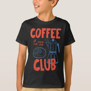 T-shirt Coffee Club Retro Coffee Graphic Pour Amateur De C