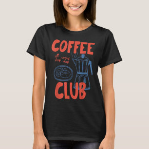 T-shirt Coffee Club Retro Coffee Graphic Pour Amateur De C