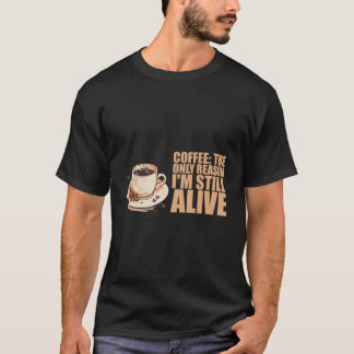 T-shirt Coffee Cup Barista Coffein Matin Drôle Sarcastique