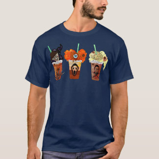 T-shirt Coffee Et Films D'Horreur Scary Halloween Café Lo