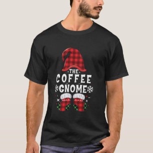 T-shirt Coffee Gnome Buffalo à carreaux assortis famille N