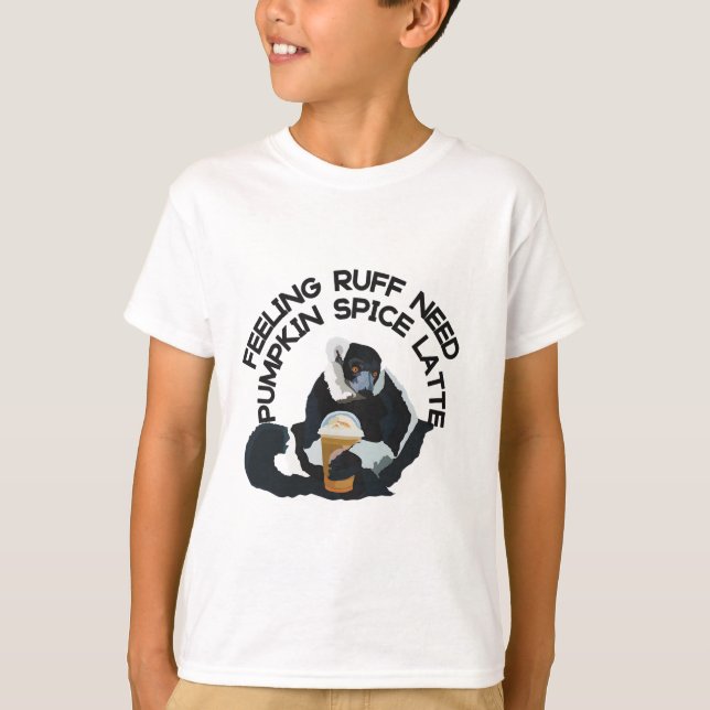 T-shirt Coffee Lemur Illustration mignon Primate Madagasca (Devant)