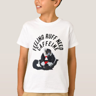 T-shirt Coffee Lemur Illustration mignon Primate Madagasca